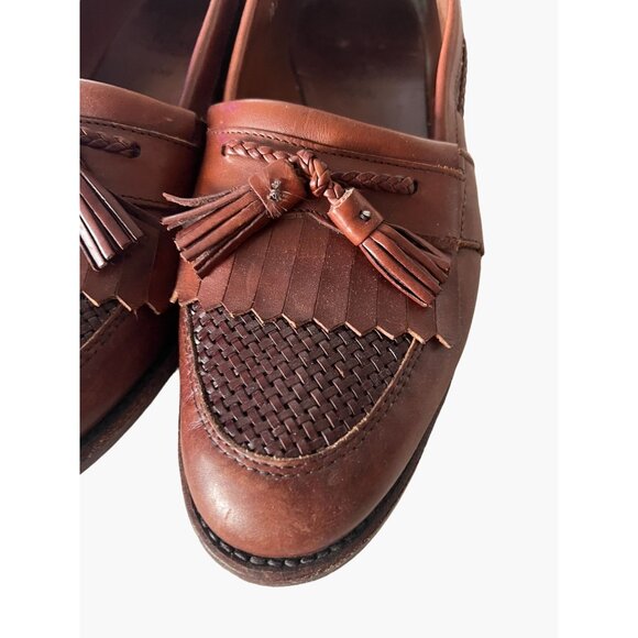 Allen Edmonds Cody LeatherTassel Kiltie Weave Loafers Men's Size 10 Brown - Picture 10 of 10